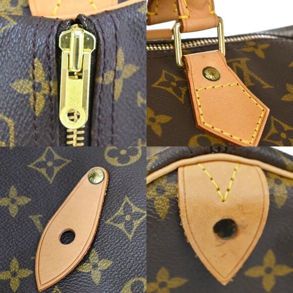 LOUIS VUITTON Speedy 40 Travel Hand Bag Monogram Leather Brown - Picture 15 of 16